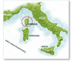 コルシカの地図