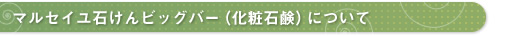 マルセイユ石けんビッグバー（化粧石鹸）について
